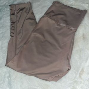Blush Nike yoga pant with velvet trim XL